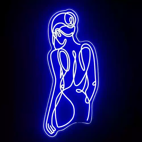 Woman Silhouette Neon Sign