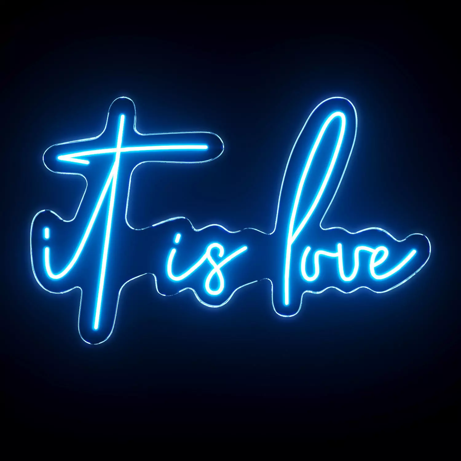 It Is Love Neon Sign 3D model_0