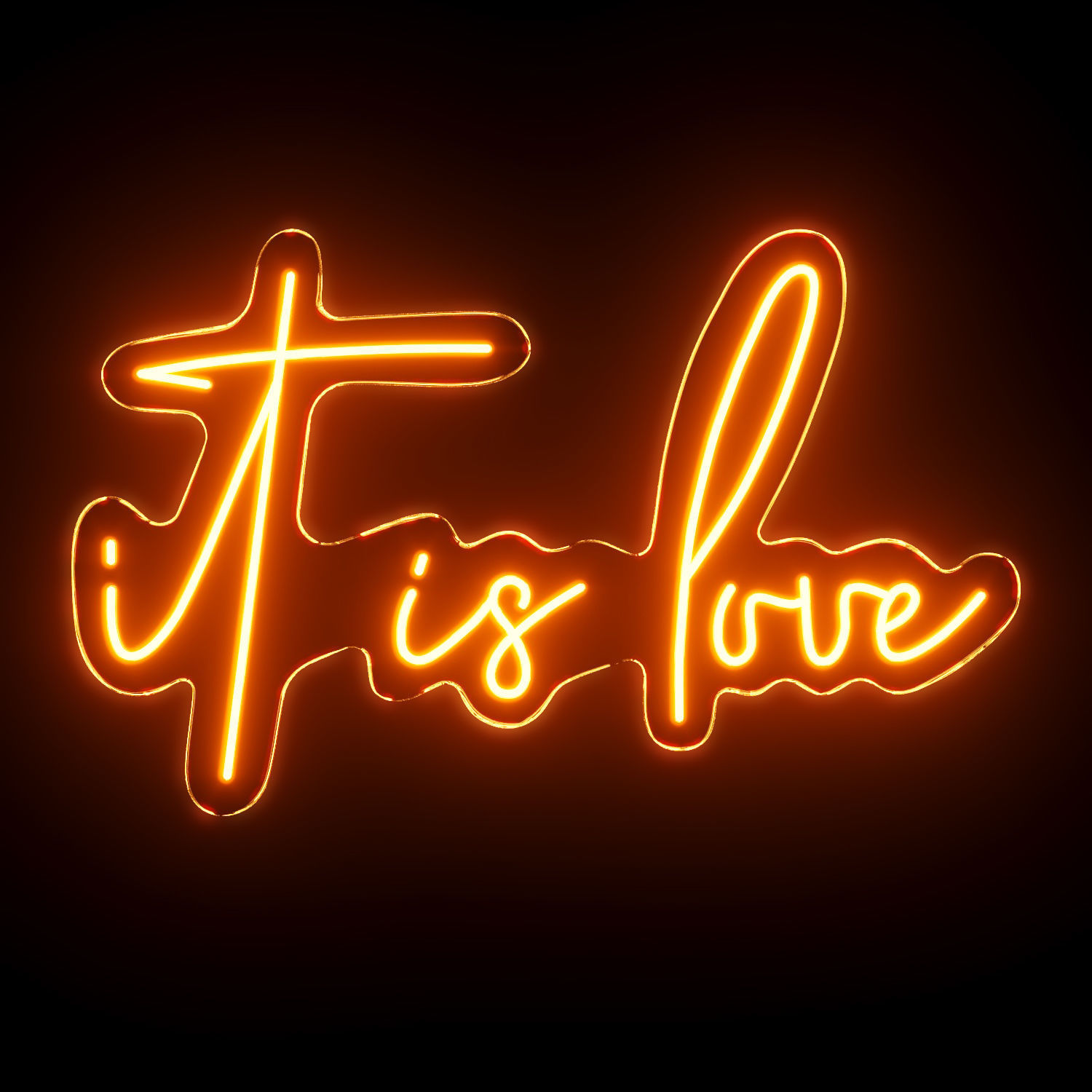 It Is Love Neon Sign 3D model_2