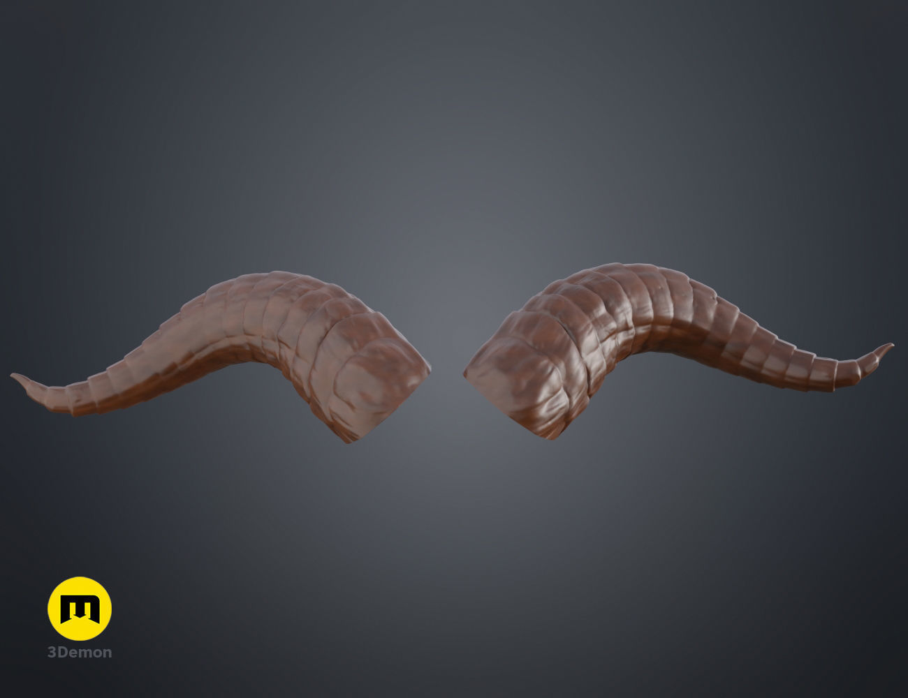 Beauty and the Beast horns 3D print model_10