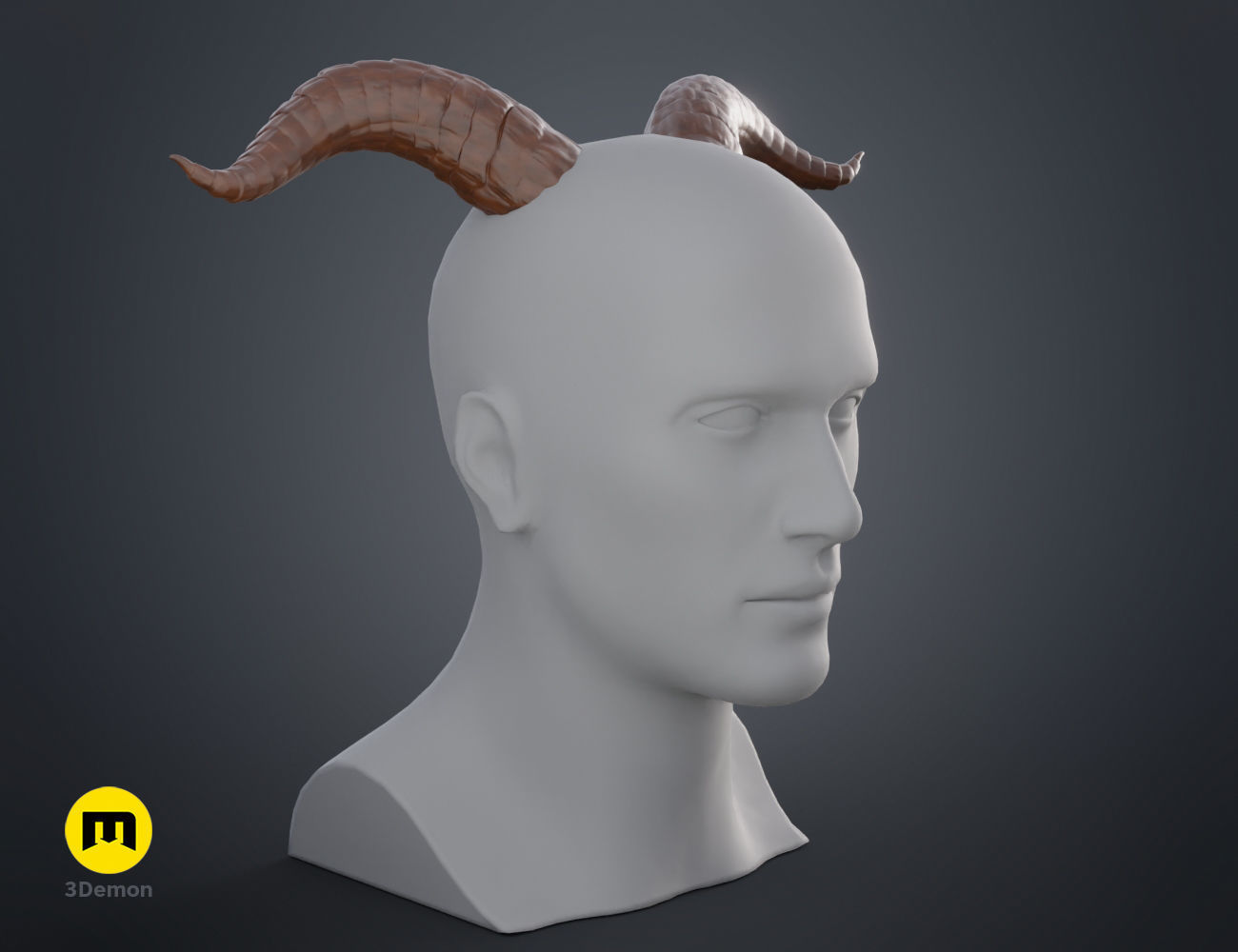 Beauty and the Beast horns 3D print model_3