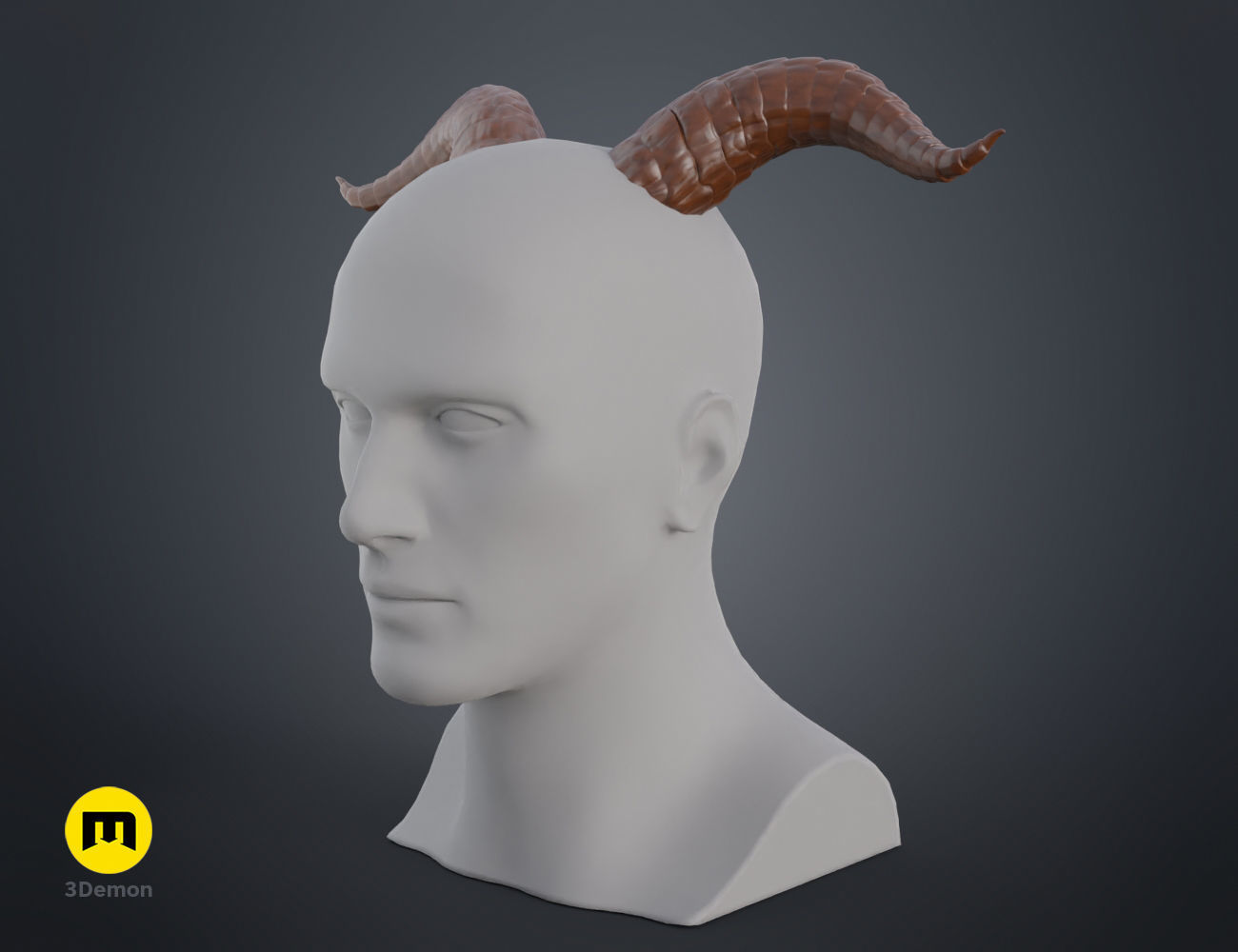 Beauty and the Beast horns 3D print model_7