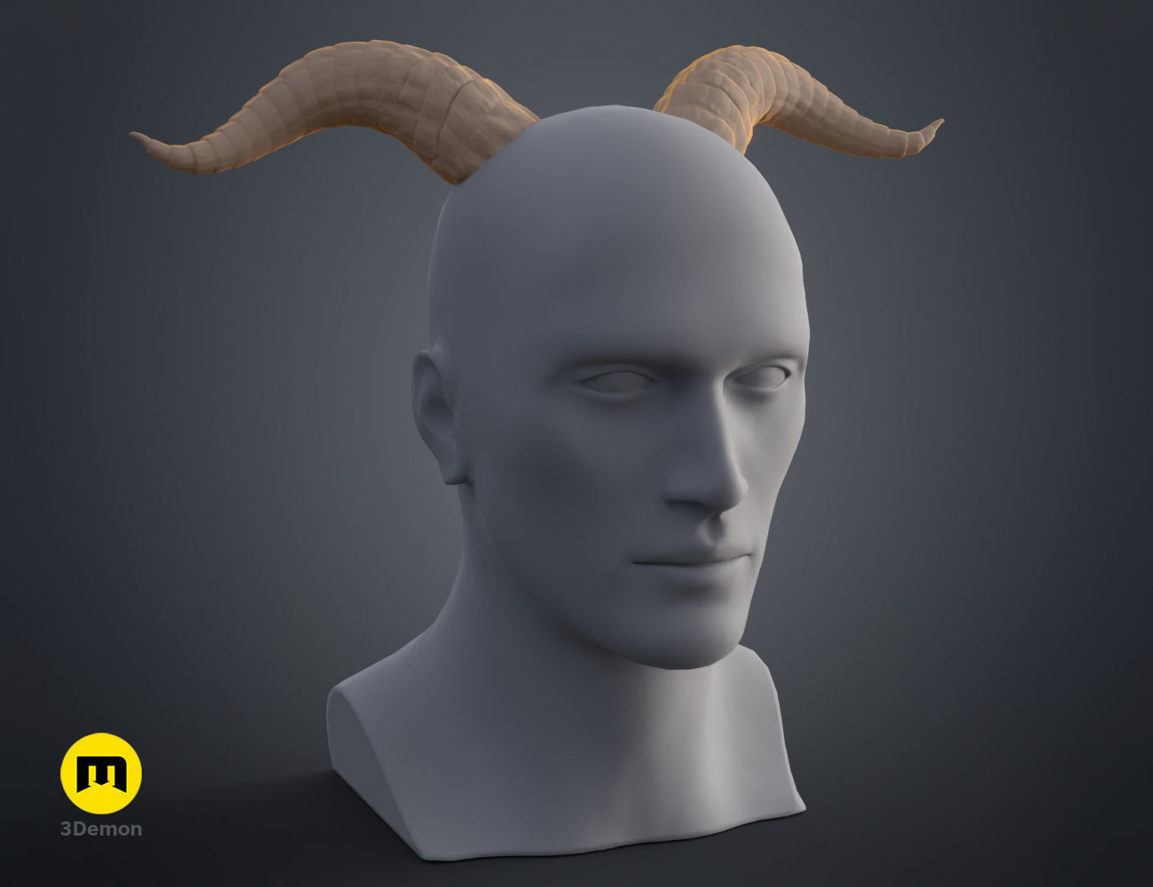 Beauty and the Beast horns 3D print model_8