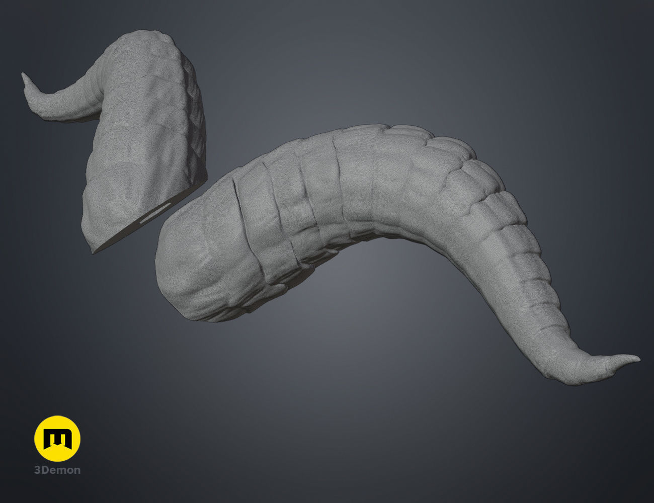 Beauty and the Beast horns 3D print model_16