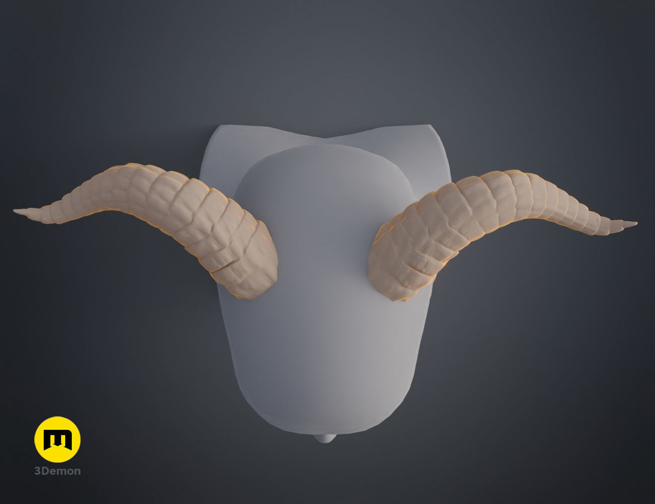 Beauty and the Beast horns 3D print model_6