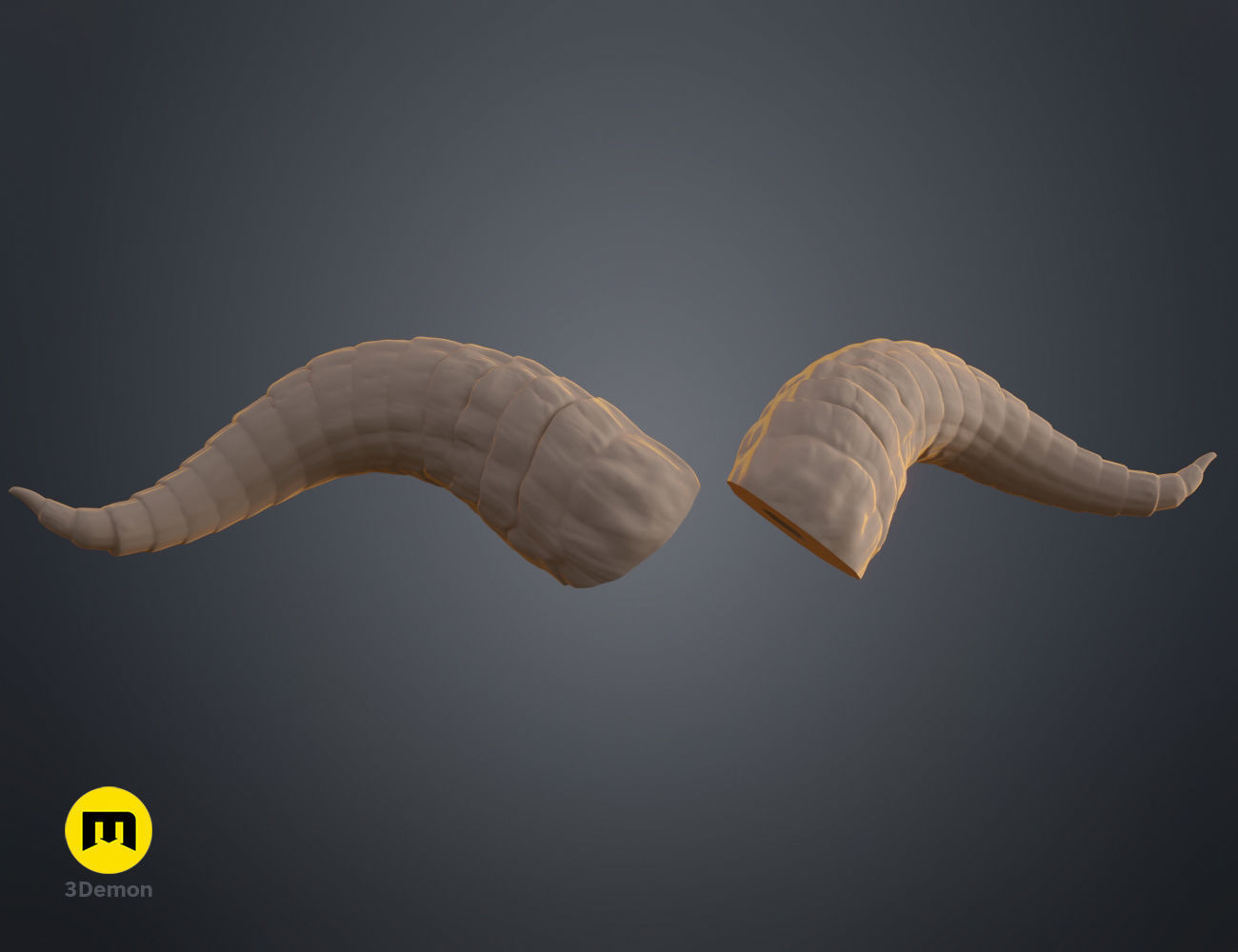 Beauty and the Beast horns 3D print model_12