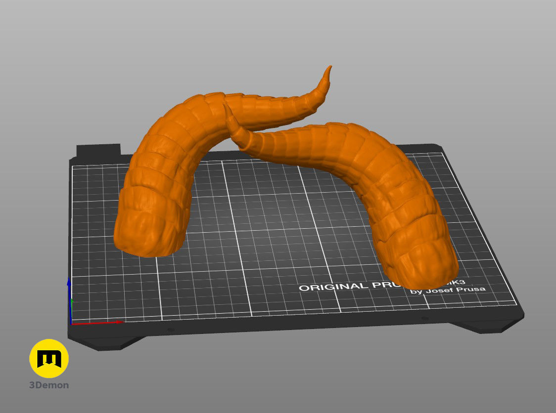 Beauty and the Beast horns 3D print model_4