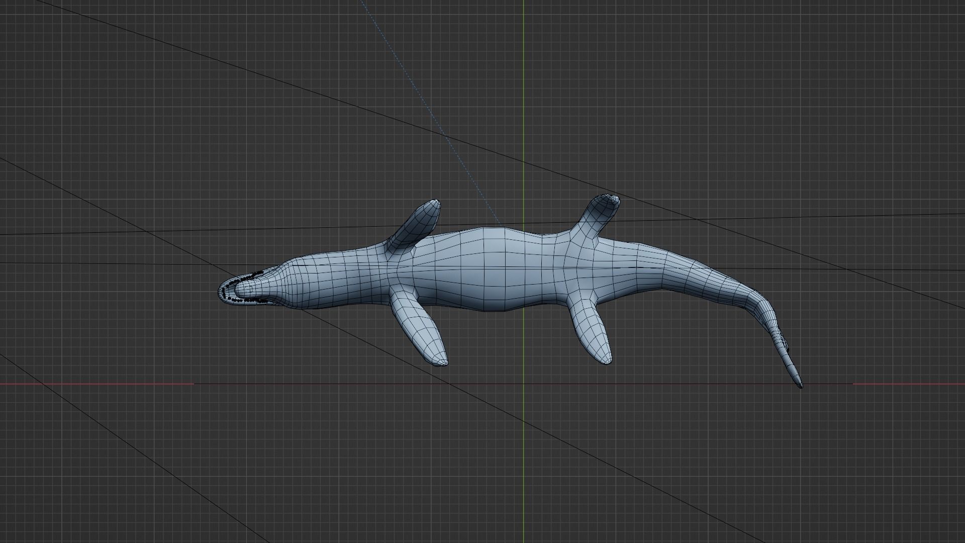 Mosasaurus Aquatic Dinosaur Reptile Low-poly 3D model_19