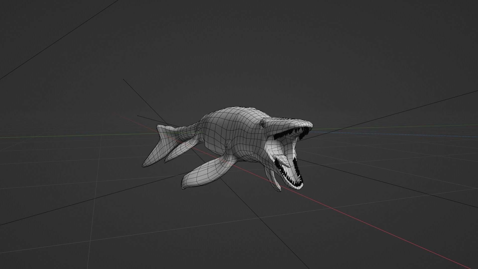 Mosasaurus Aquatic Dinosaur Reptile Low-poly 3D model_18