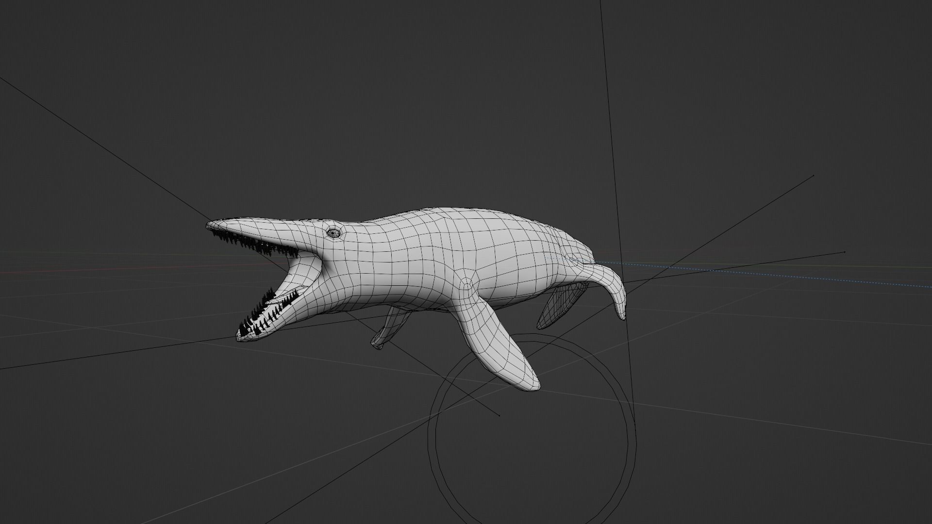 Mosasaurus Aquatic Dinosaur Reptile Low-poly 3D model_14