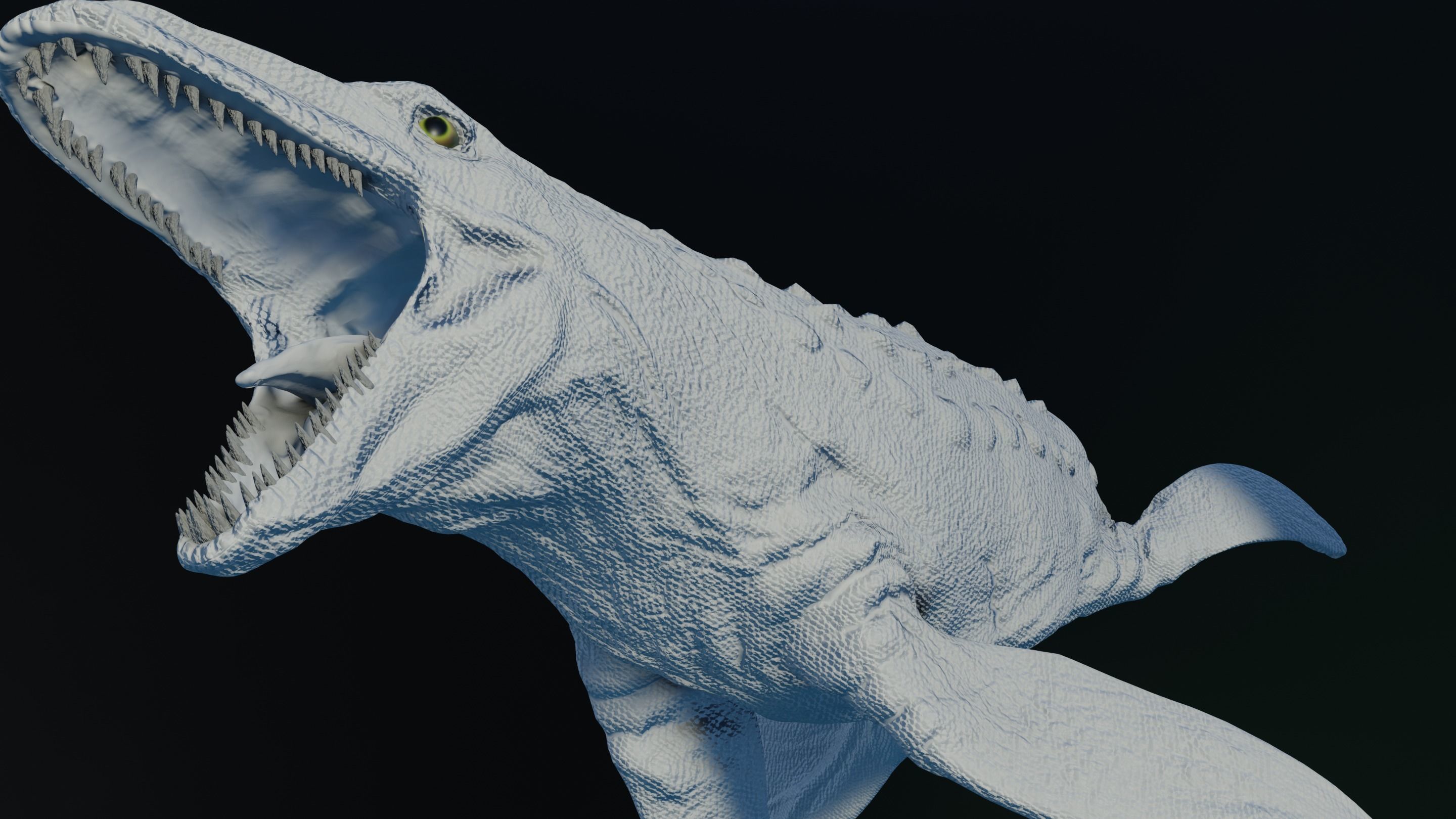 Mosasaurus Aquatic Dinosaur Reptile Low-poly 3D model_12