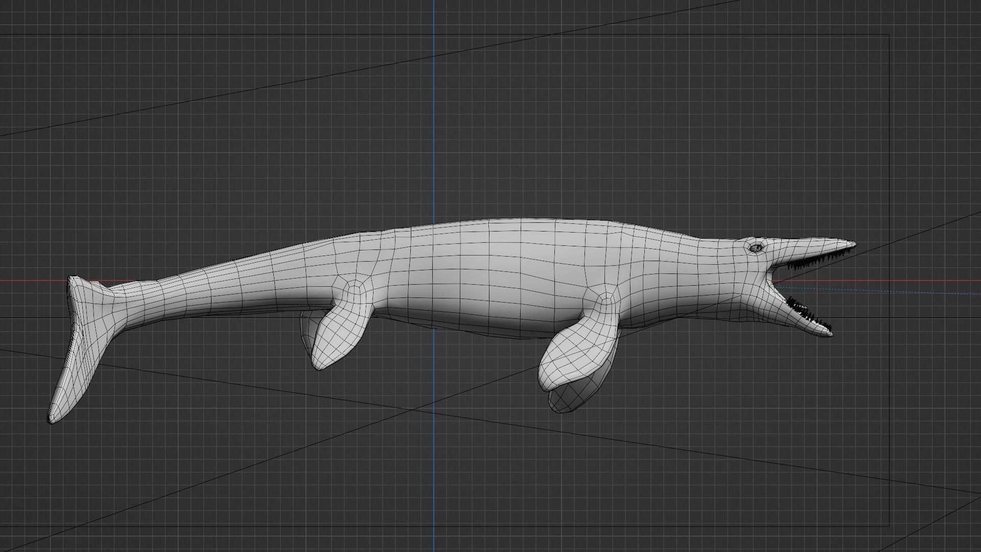 Mosasaurus Aquatic Dinosaur Reptile Low-poly 3D model_20