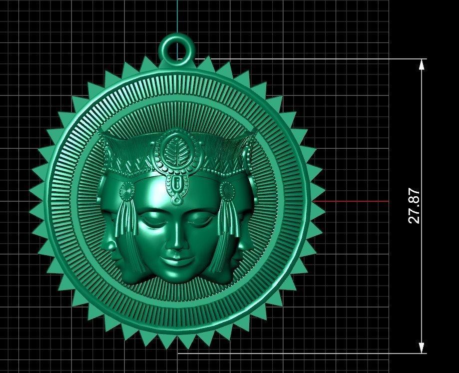 3D BRAHMA PENDANT 3D print model_7