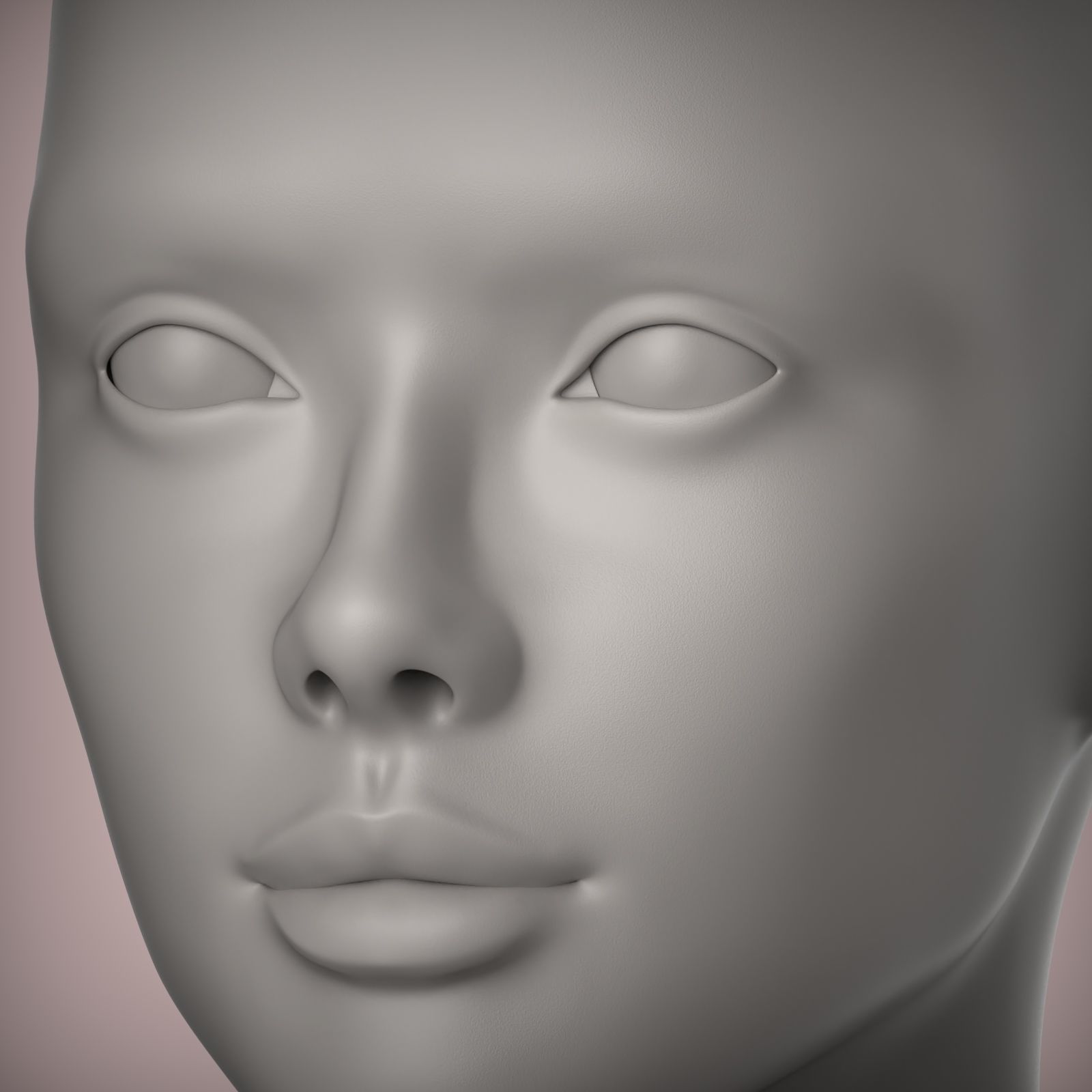 25 3D HEAD FACE FEMALE CHARACTER FEMALE TEENAGER PORTRAIT DOLL 3D model_6