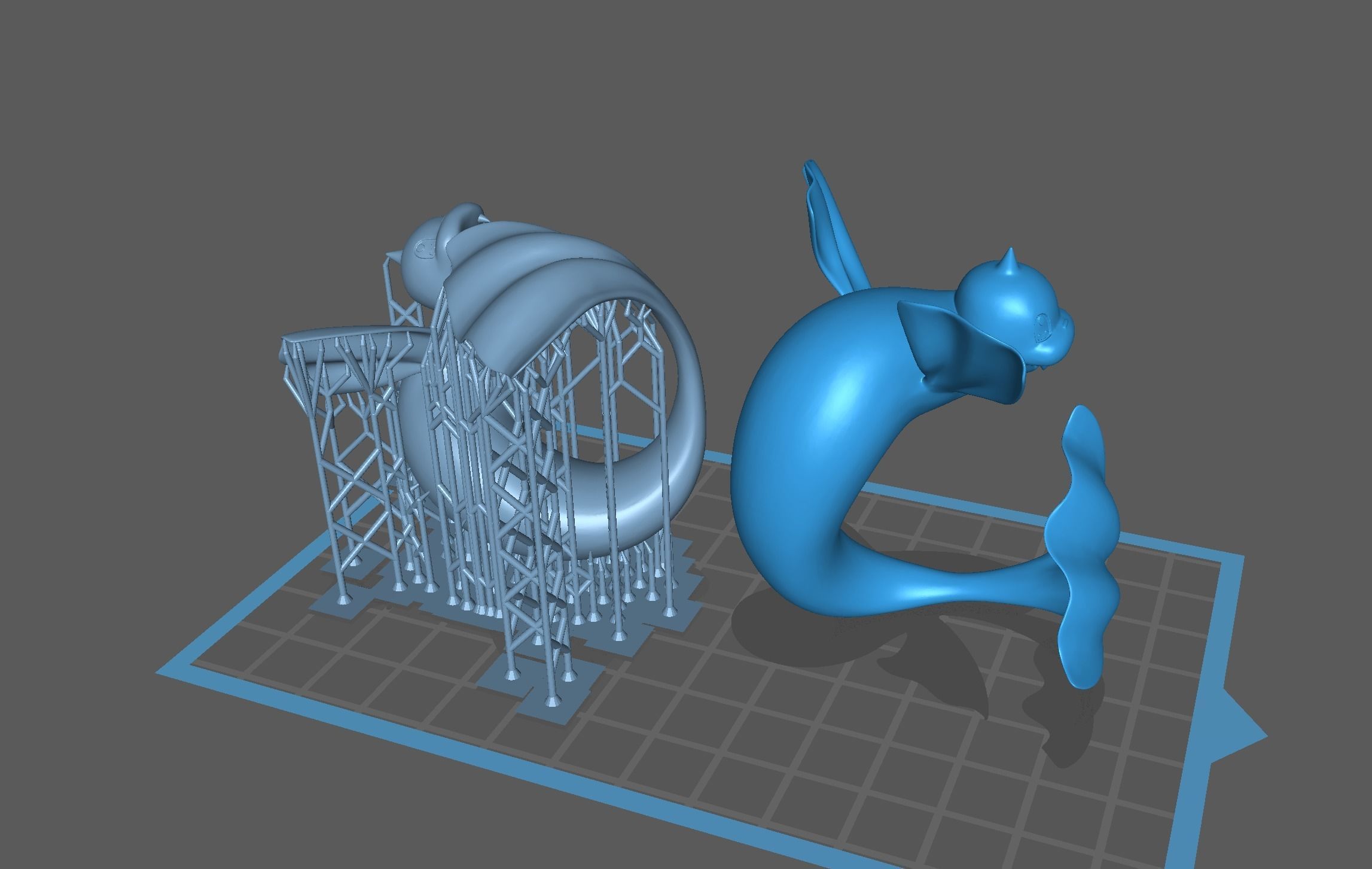 Seel and Dewgong presupported pokemon 3D print model 3D print model_24