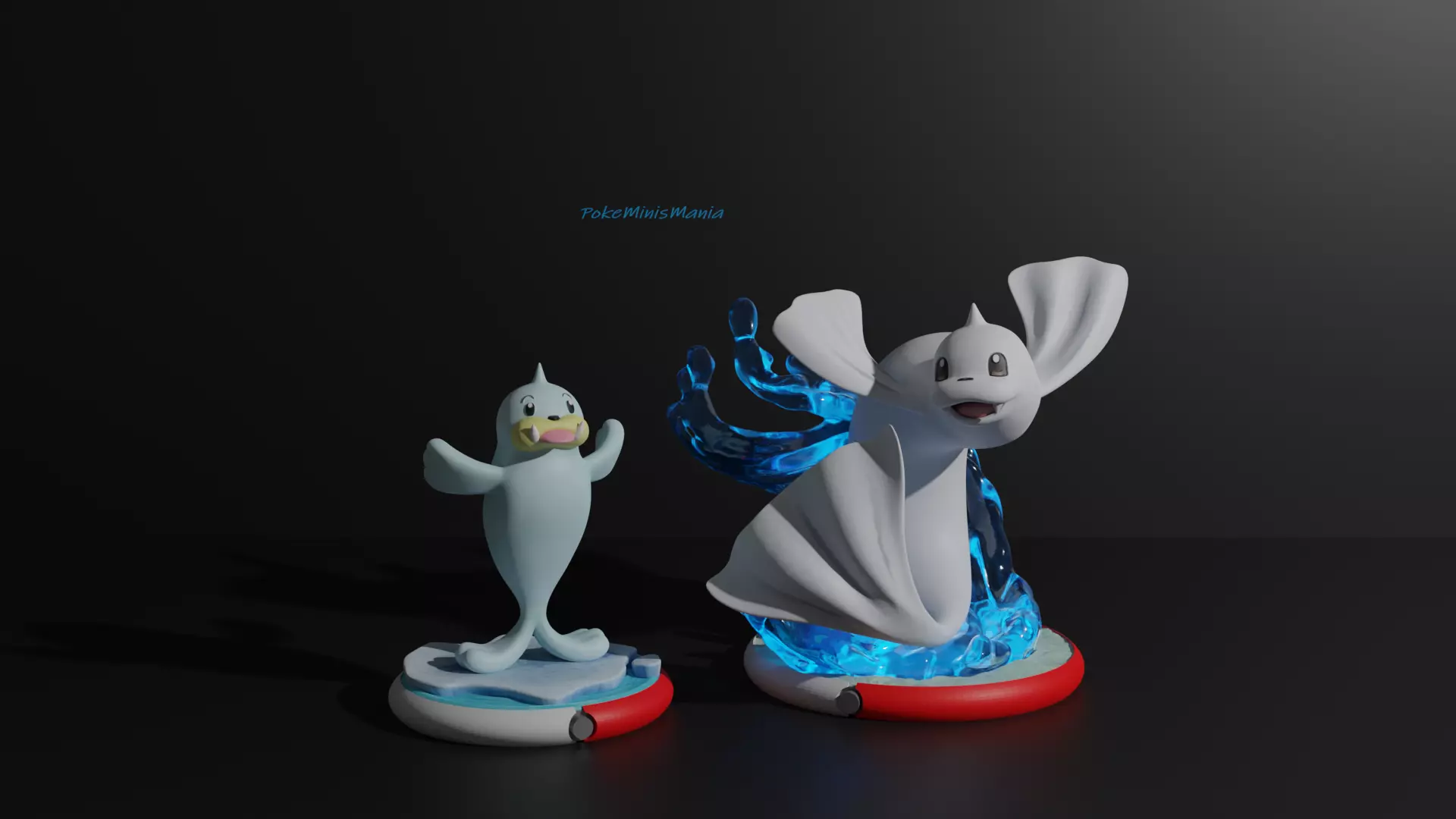Seel and Dewgong presupported pokemon 3D print model 3D print model_0