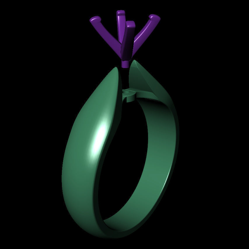 Round 0-75-CT Quarter Round Profile Shank Width 4mm 3D print model_12