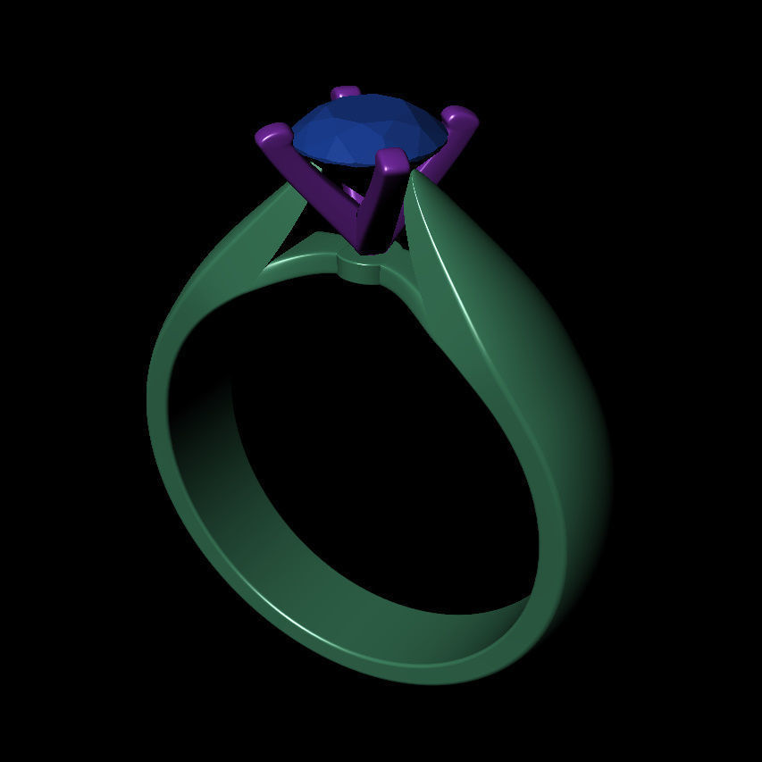 Round 0-75-CT Quarter Round Profile Shank Width 4mm 3D print model_6