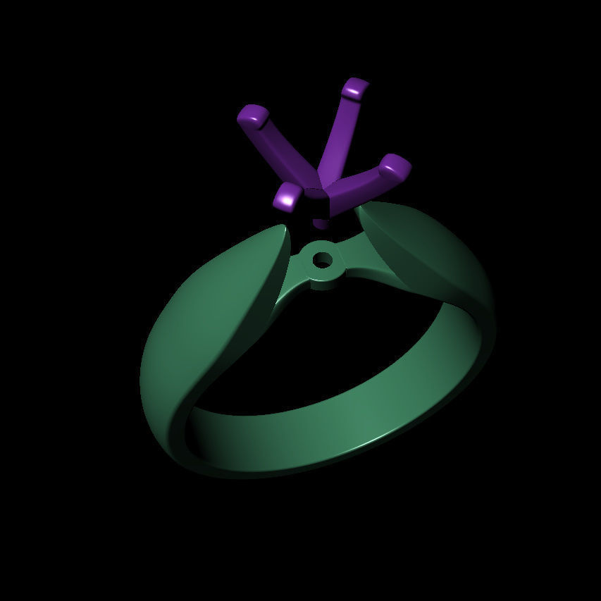 Round 0-75-CT Quarter Round Profile Shank Width 4mm 3D print model_11