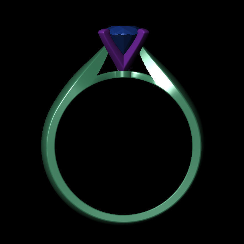 Round 0-75-CT Quarter Round Profile Shank Width 4mm 3D print model_14