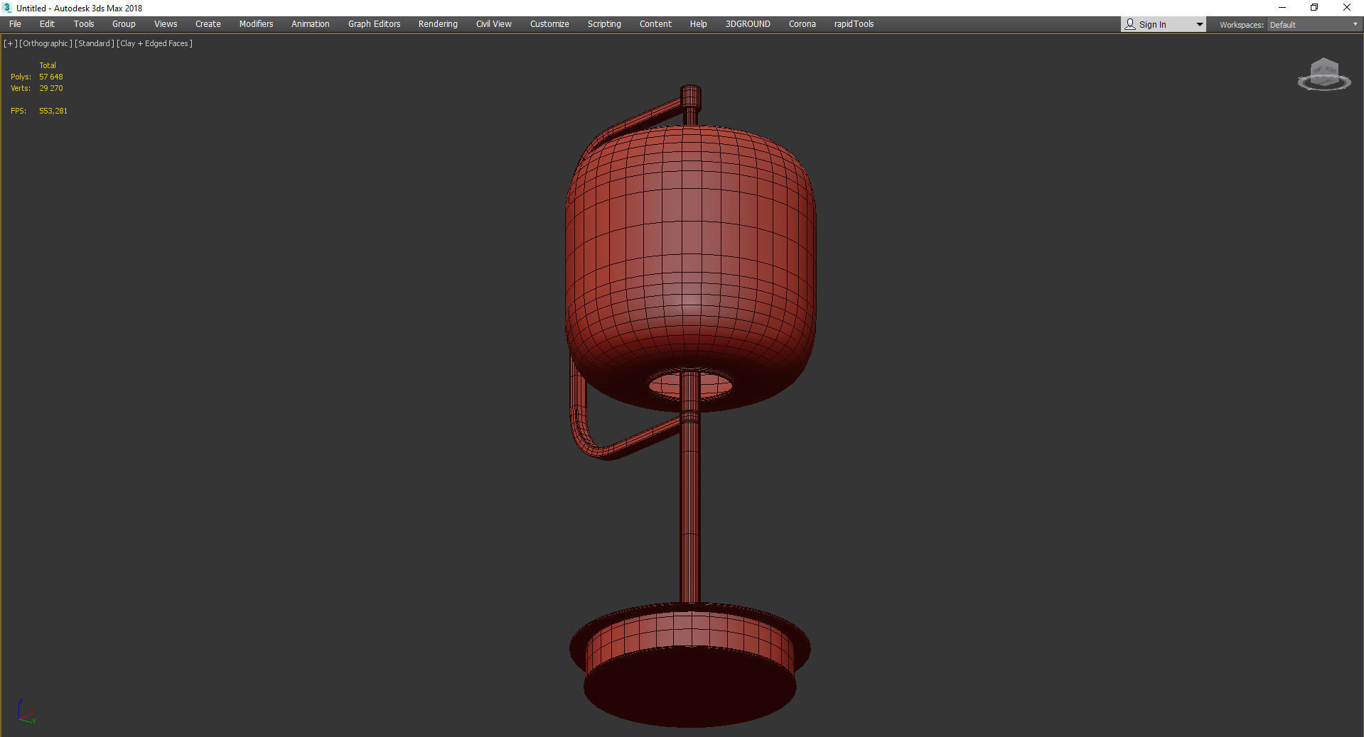 Cyan Design Isotope Table Lamp Low-poly 3D model_3