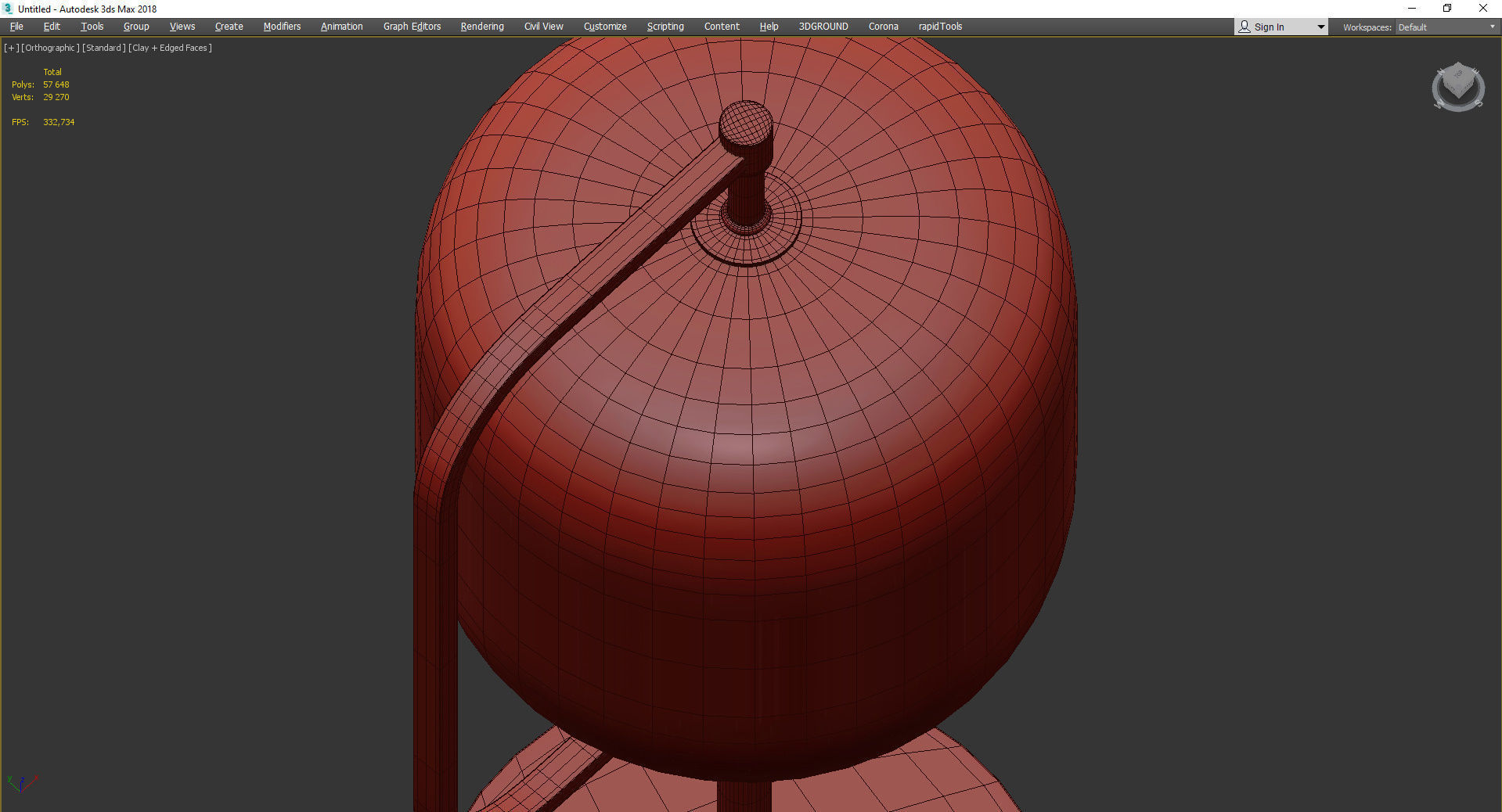 Cyan Design Isotope Table Lamp Low-poly 3D model_4