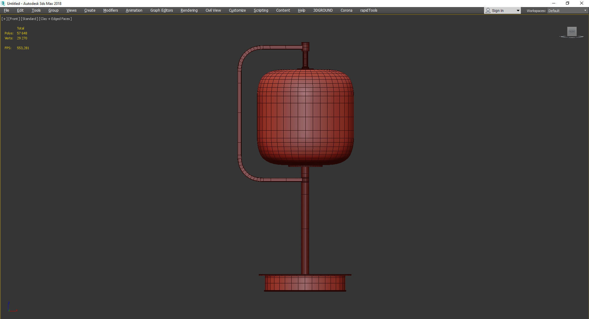Cyan Design Isotope Table Lamp Low-poly 3D model_2