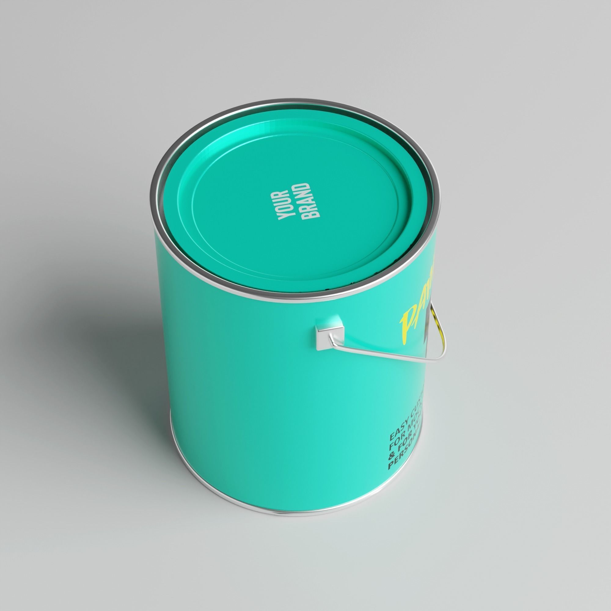 Paint Can Bucket 3D Model Mock-up and your Brand 3D model_8