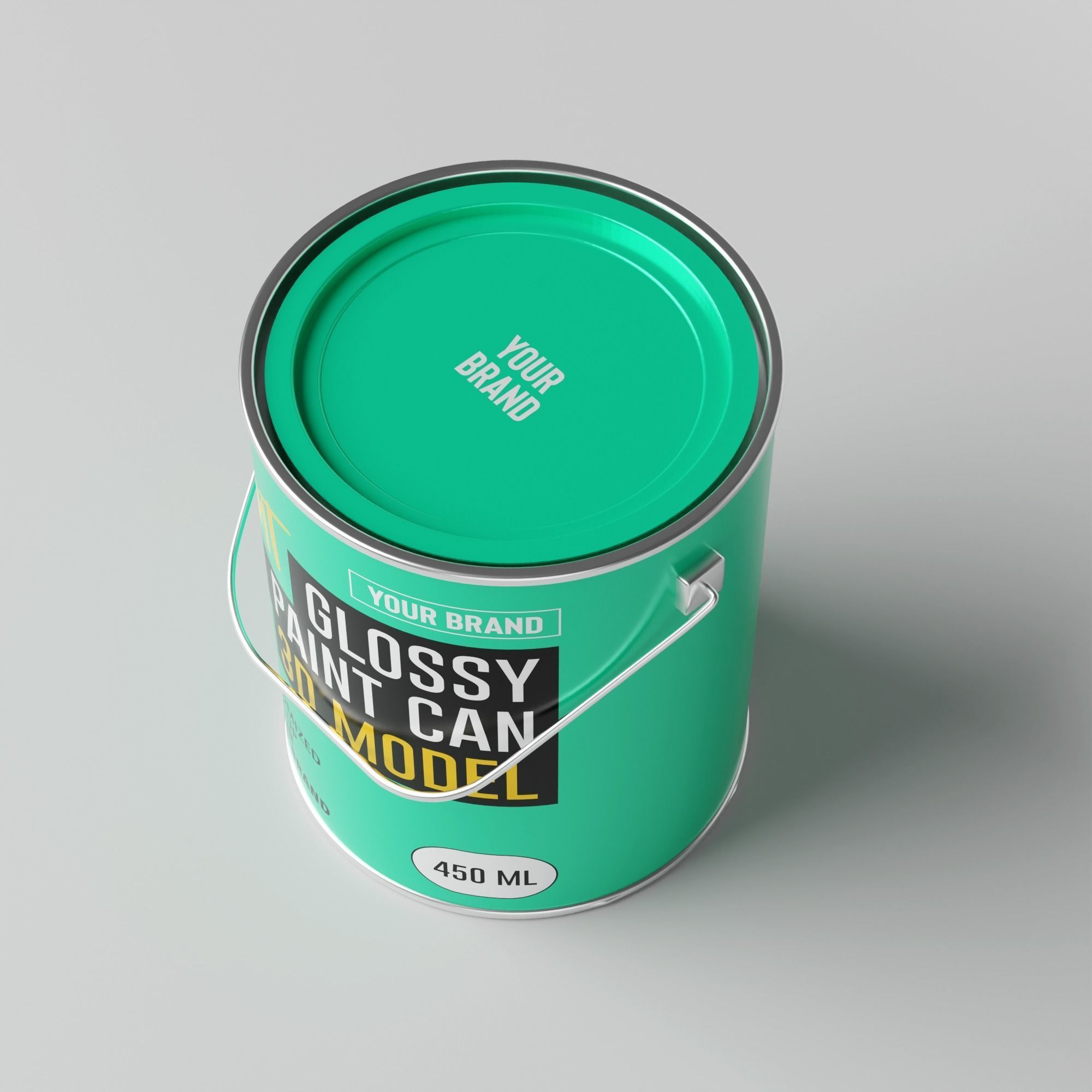 Paint Can Bucket 3D Model Mock-up and your Brand 3D model_5