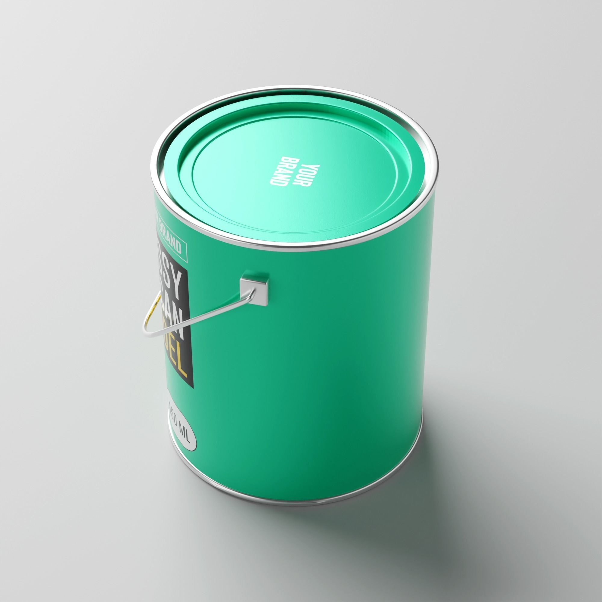 Paint Can Bucket 3D Model Mock-up and your Brand 3D model_6
