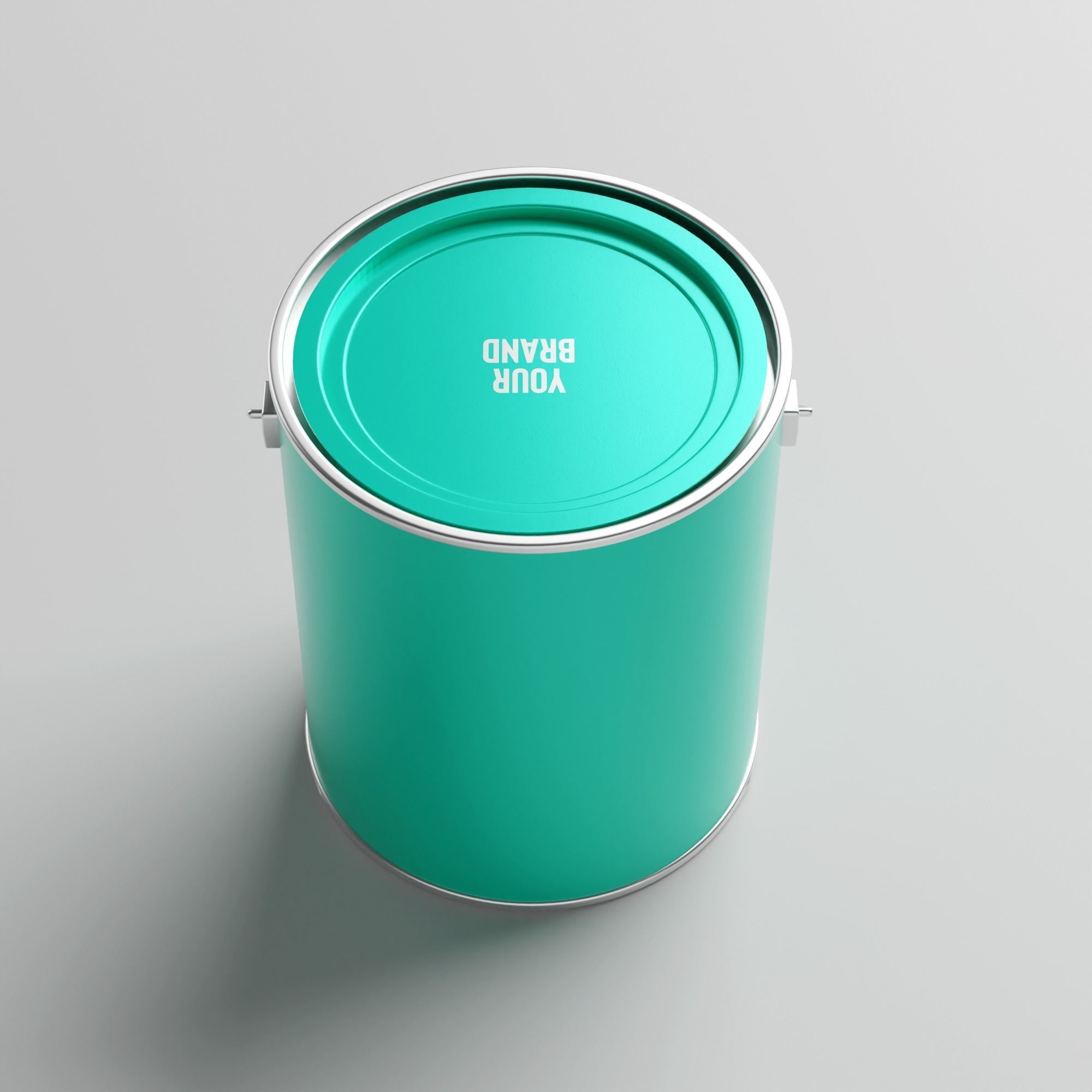 Paint Can Bucket 3D Model Mock-up and your Brand 3D model_7