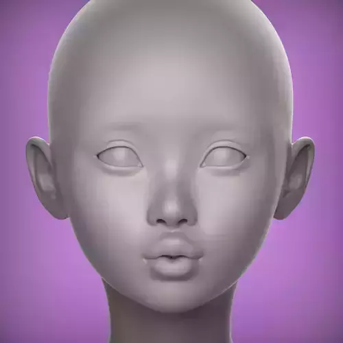 30 3D HEAD FACE FEMALE CHARACTER WOMEN TEENAGER PORTRAIT DOLL