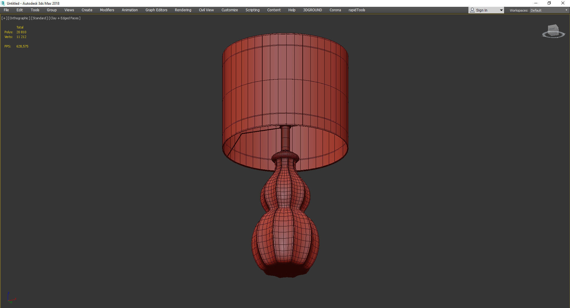 Bramblewood Table Lamp Low-poly 3D model_3