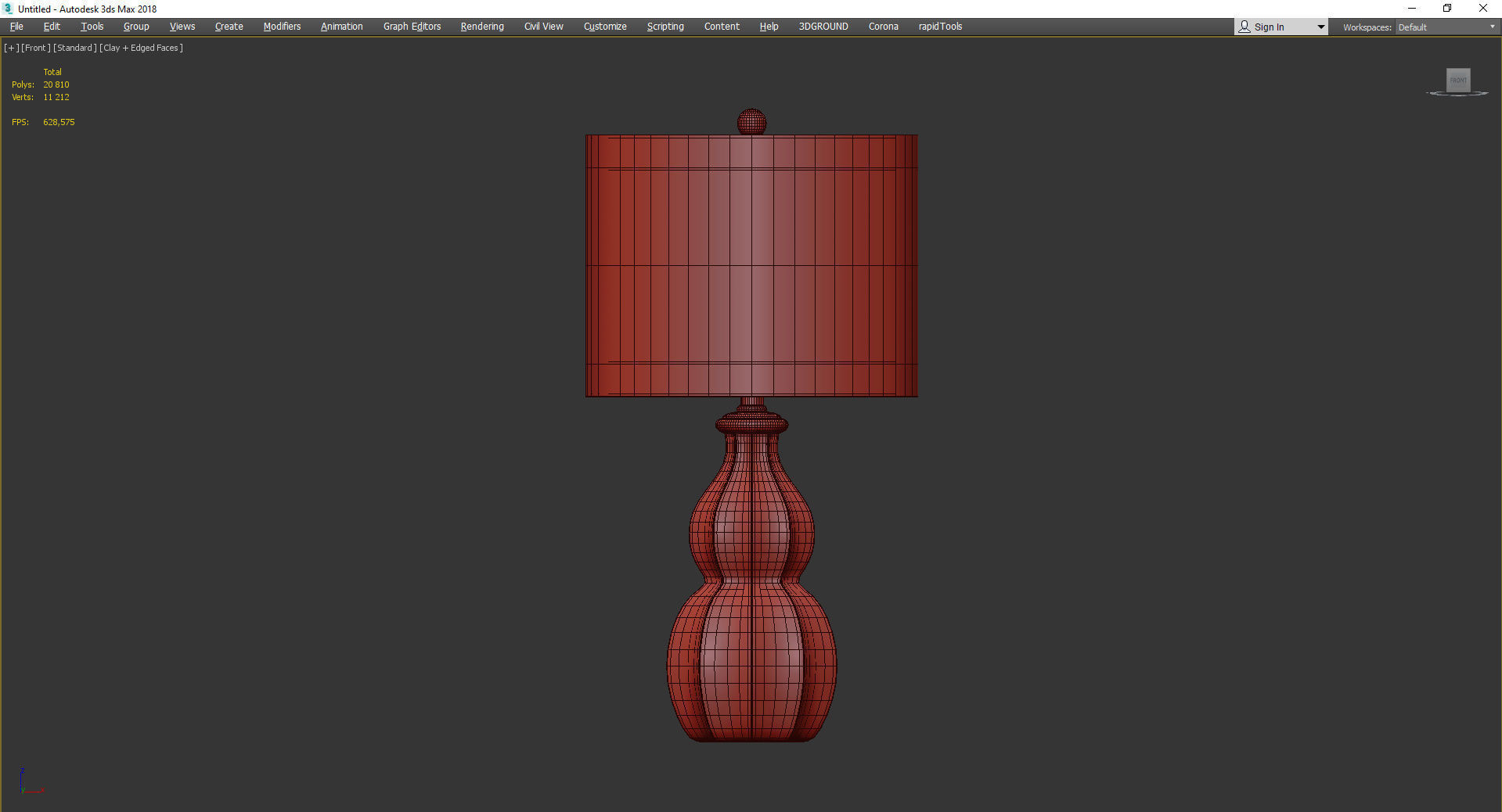 Bramblewood Table Lamp Low-poly 3D model_2