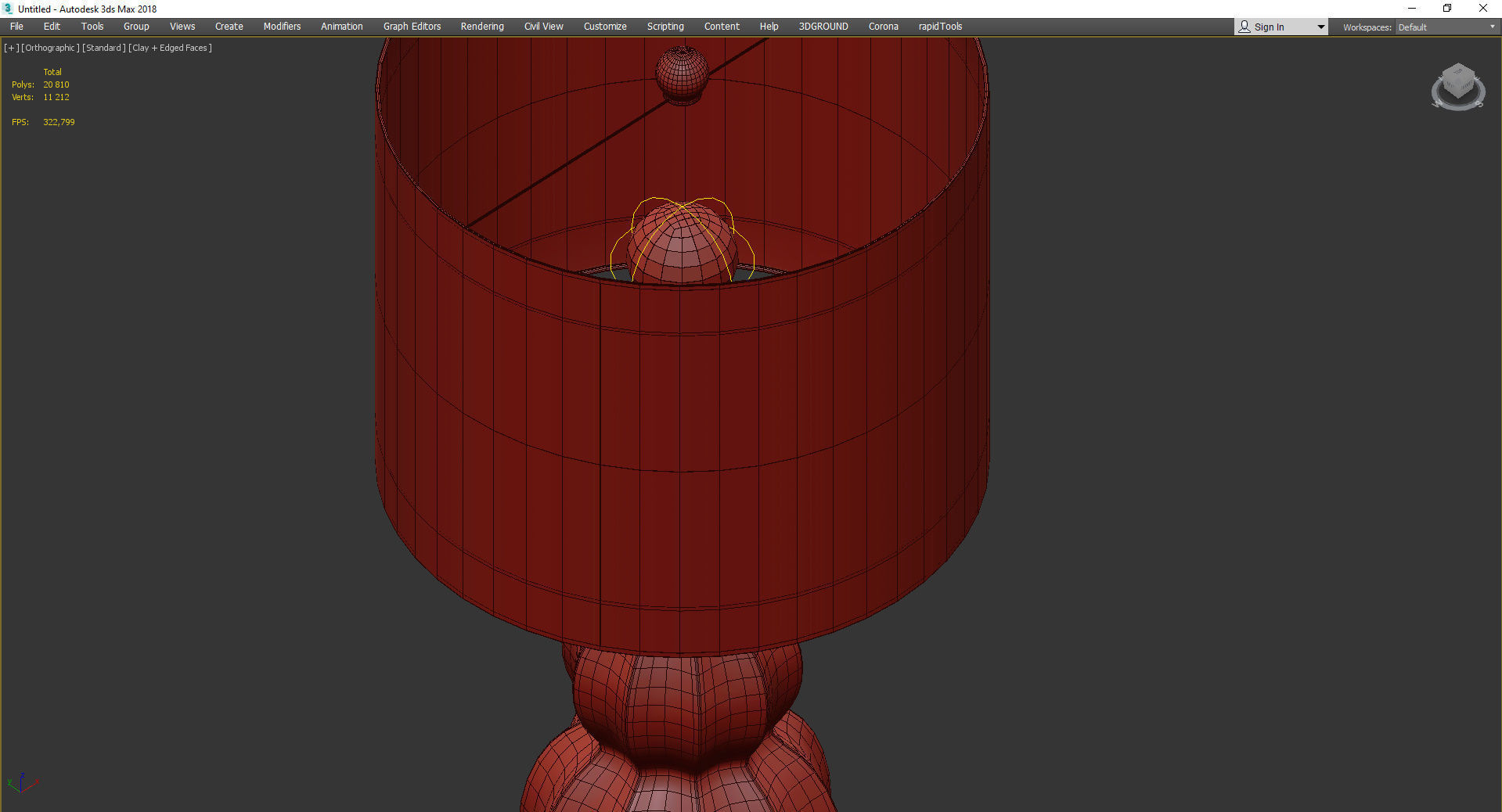 Bramblewood Table Lamp Low-poly 3D model_4