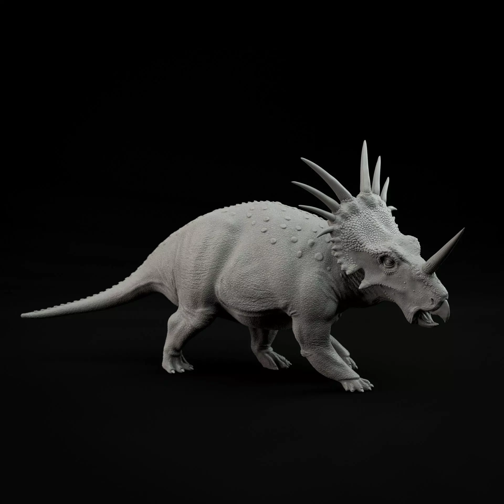 Styracosaurus walking 1-35 scale pre-supported 3D print model