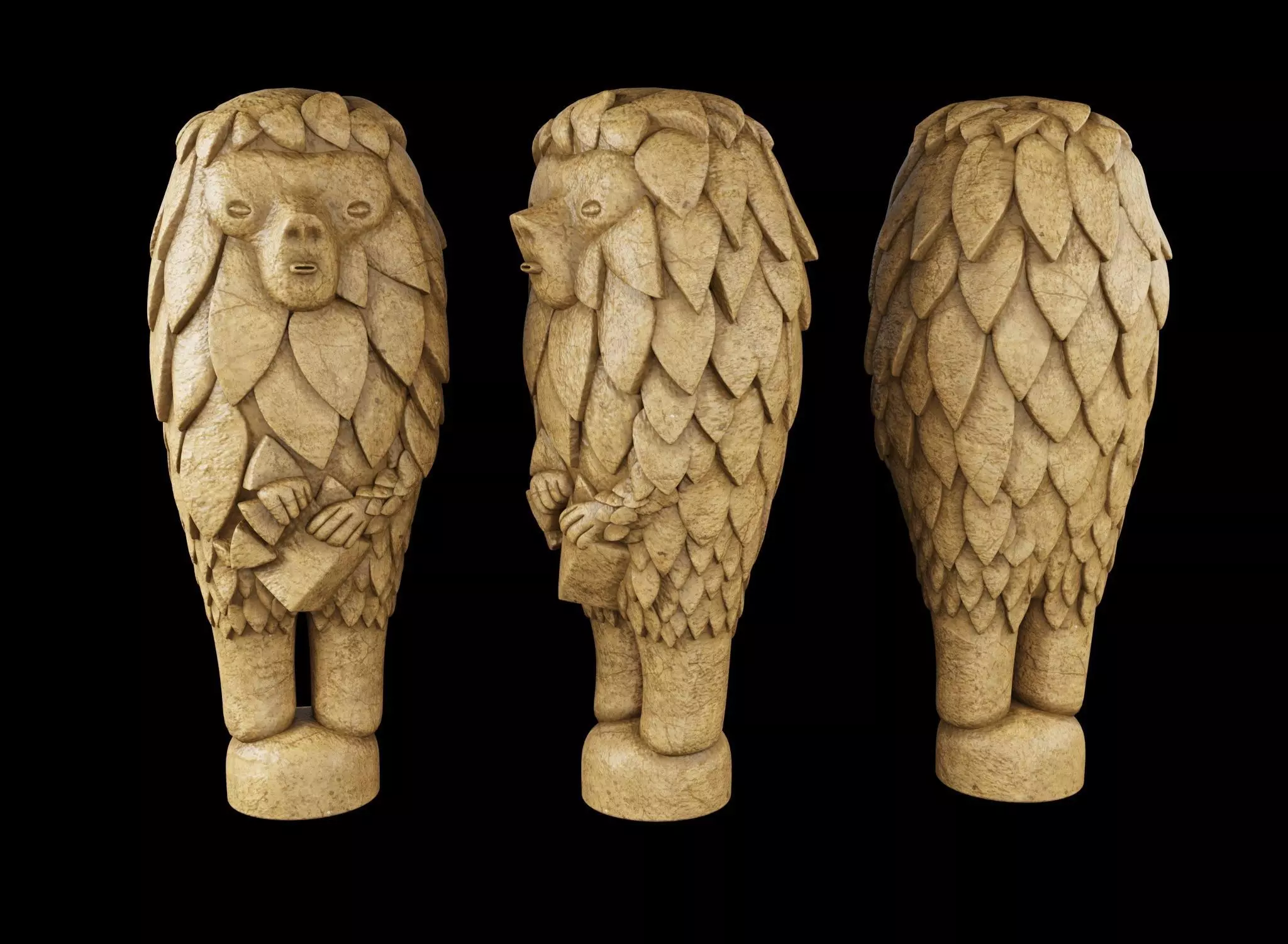 Ceramic Sculpture Ours-Singe by Laurent Dufour 3D model