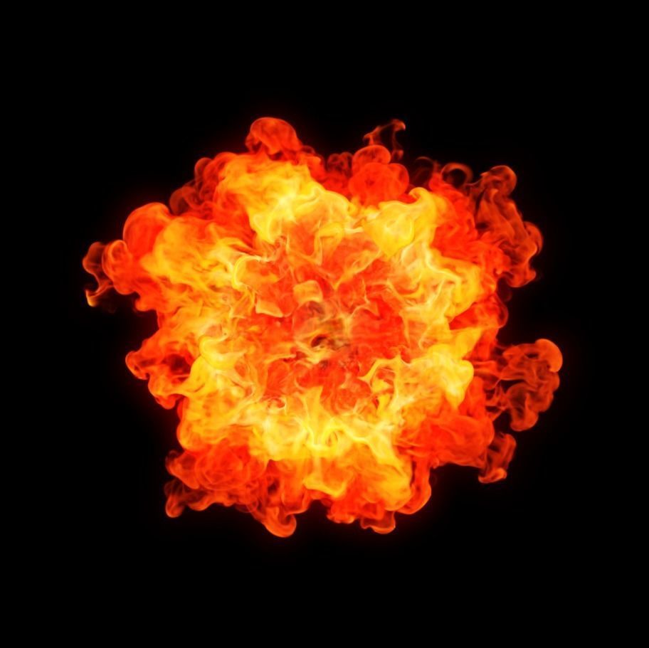 flame fire sea burning fire tornado wall of fire blast 3D model_2