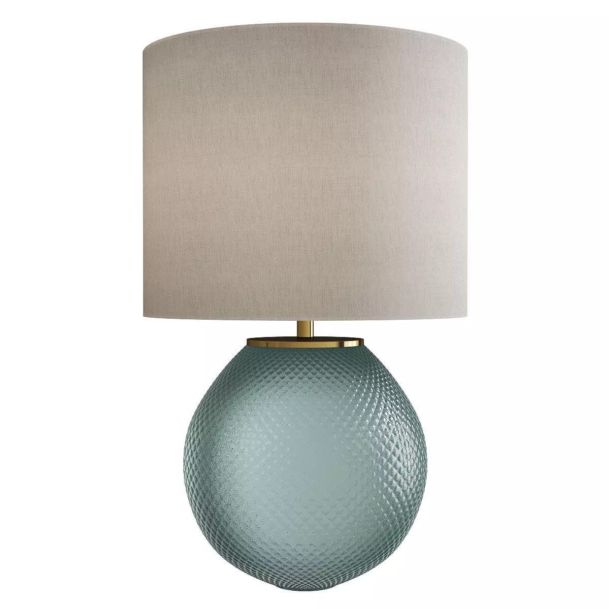 Permelia Grey Hobnail Glass Table Lamp Low-poly 3D model_0