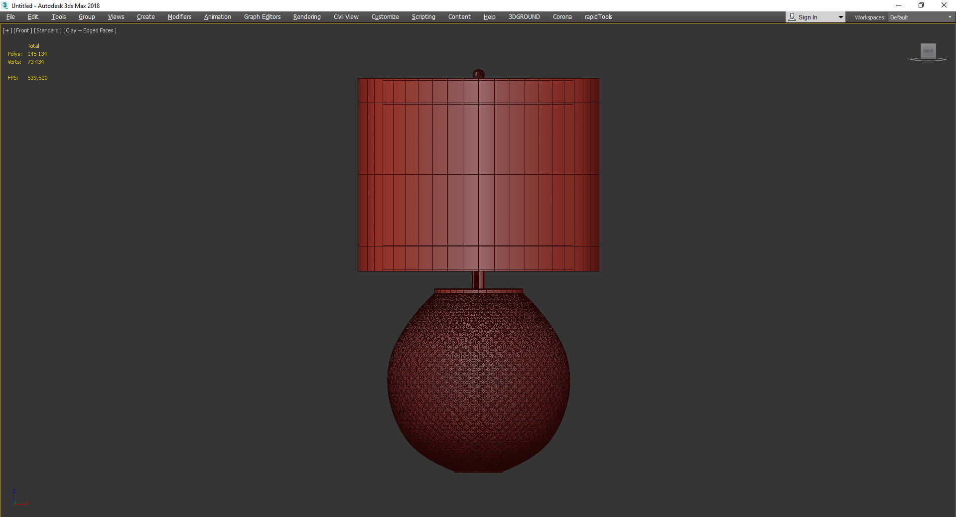 Permelia Grey Hobnail Glass Table Lamp Low-poly 3D model_2
