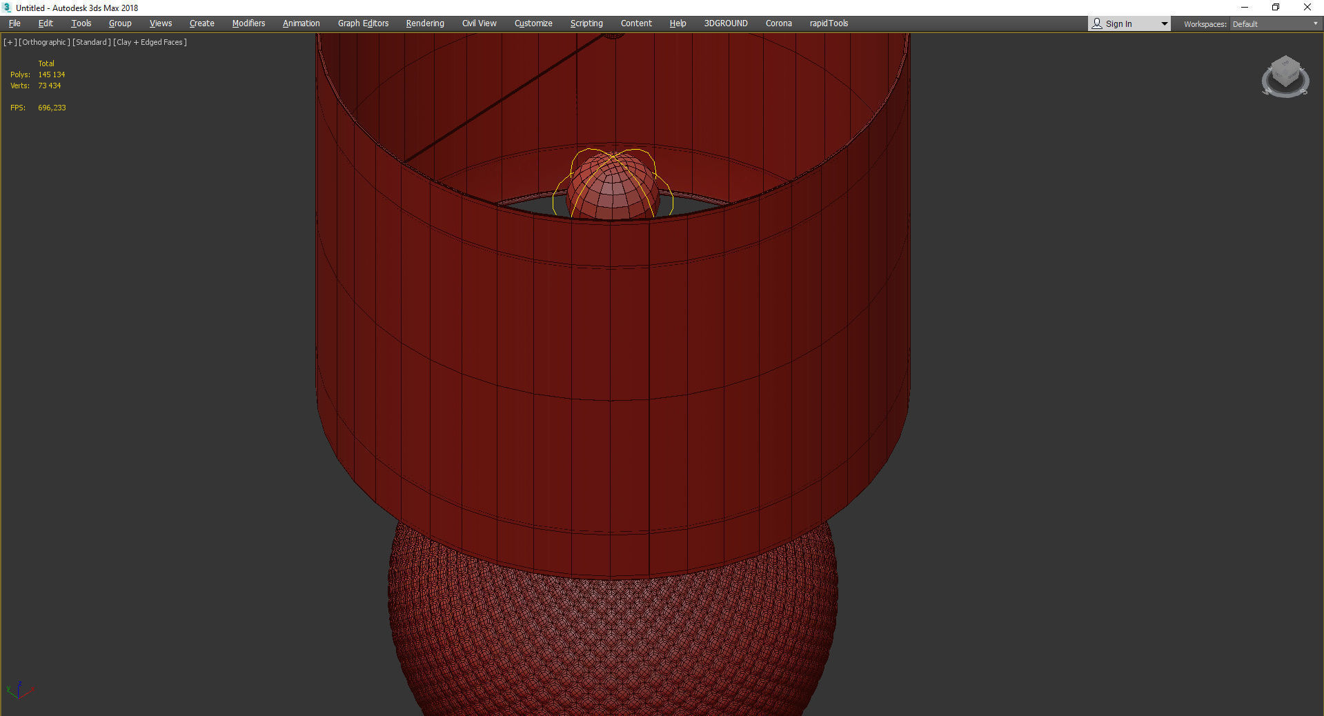 Permelia Grey Hobnail Glass Table Lamp Low-poly 3D model_4