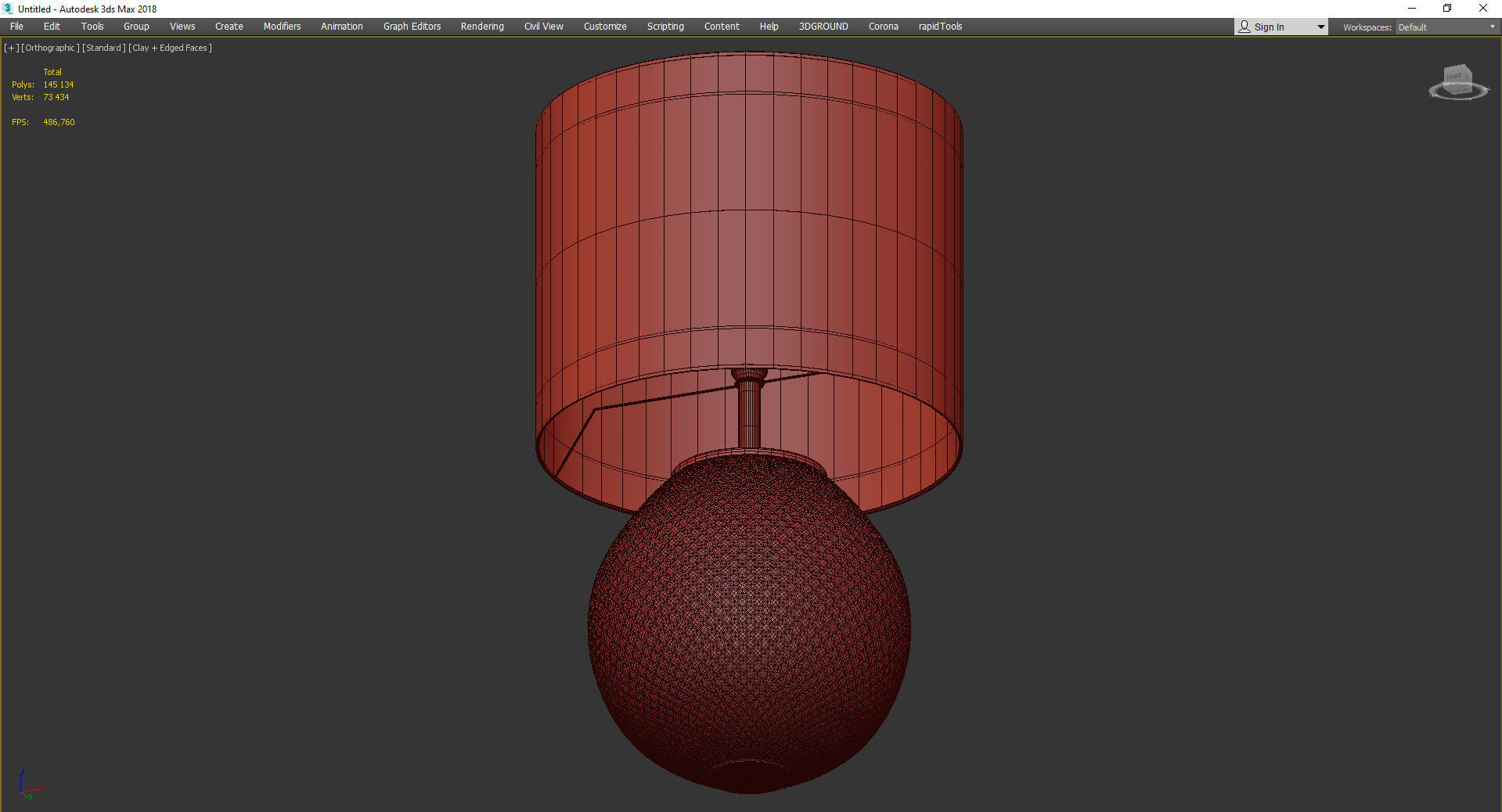 Permelia Grey Hobnail Glass Table Lamp Low-poly 3D model_3