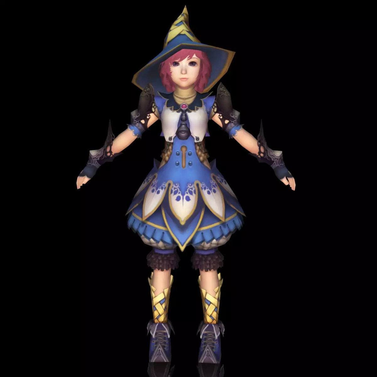 cute fantasy girl Low-poly 3D model