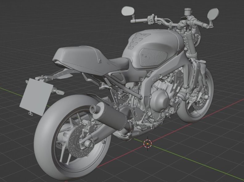 Yamaha XSR900 3D model_2