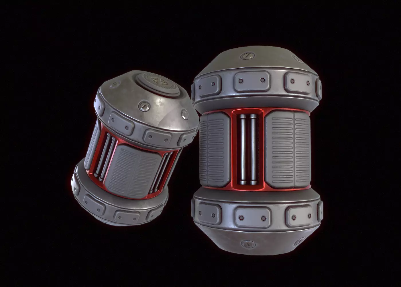 Cyberpunk FragGranade Low-poly 3D model_0