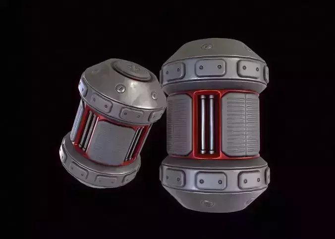 Cyberpunk FragGranade Low-poly 3D model