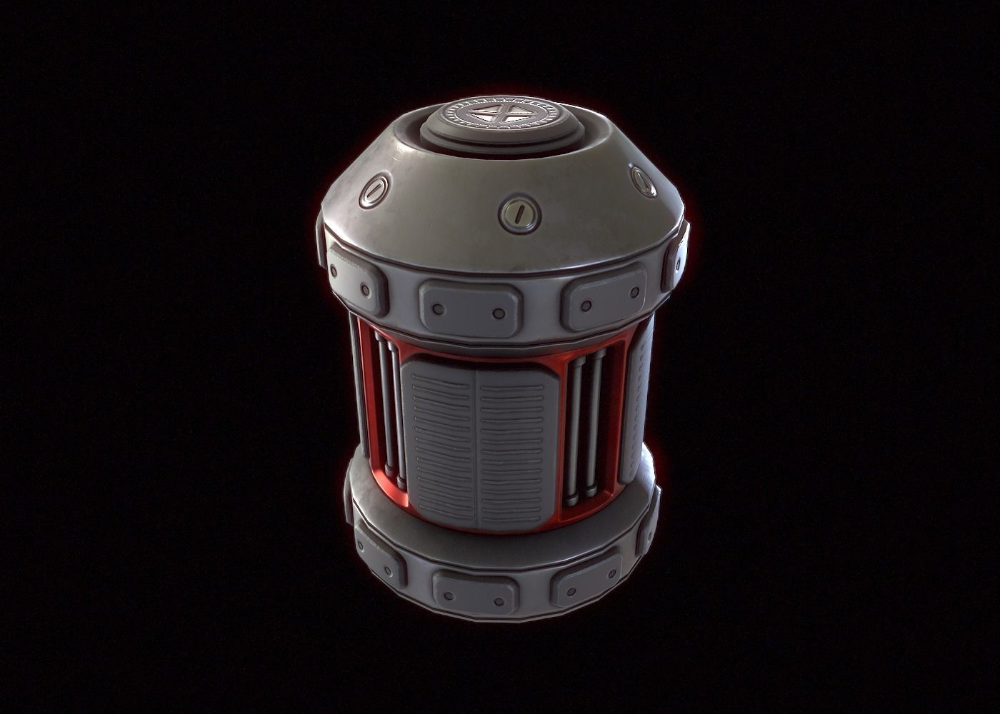 Cyberpunk FragGranade Low-poly 3D model_2