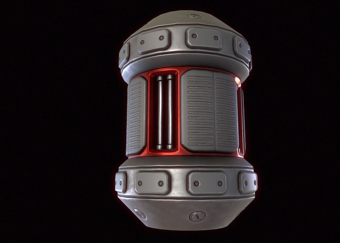 Cyberpunk FragGranade Low-poly 3D model_4