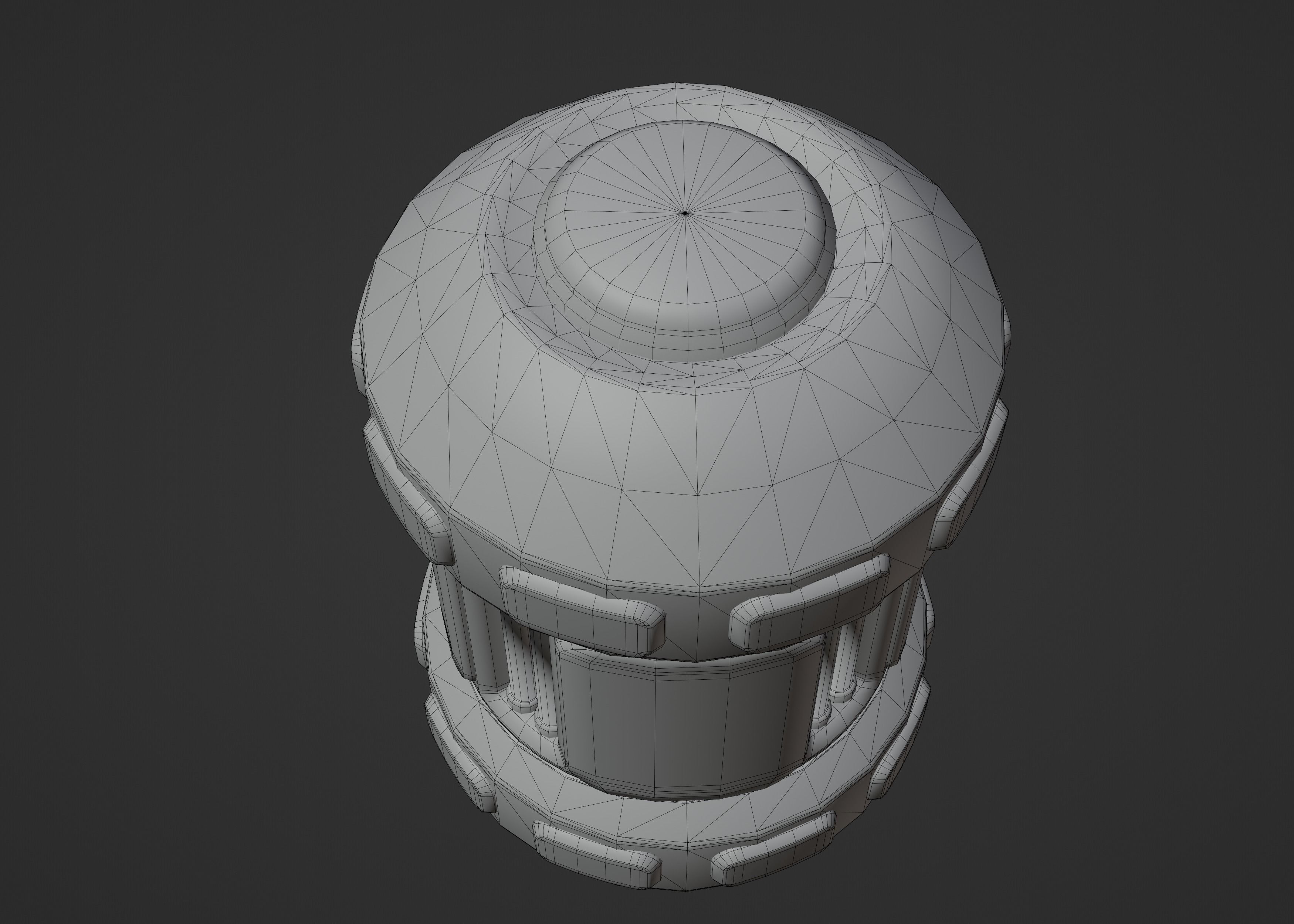 Cyberpunk FragGranade Low-poly 3D model_7