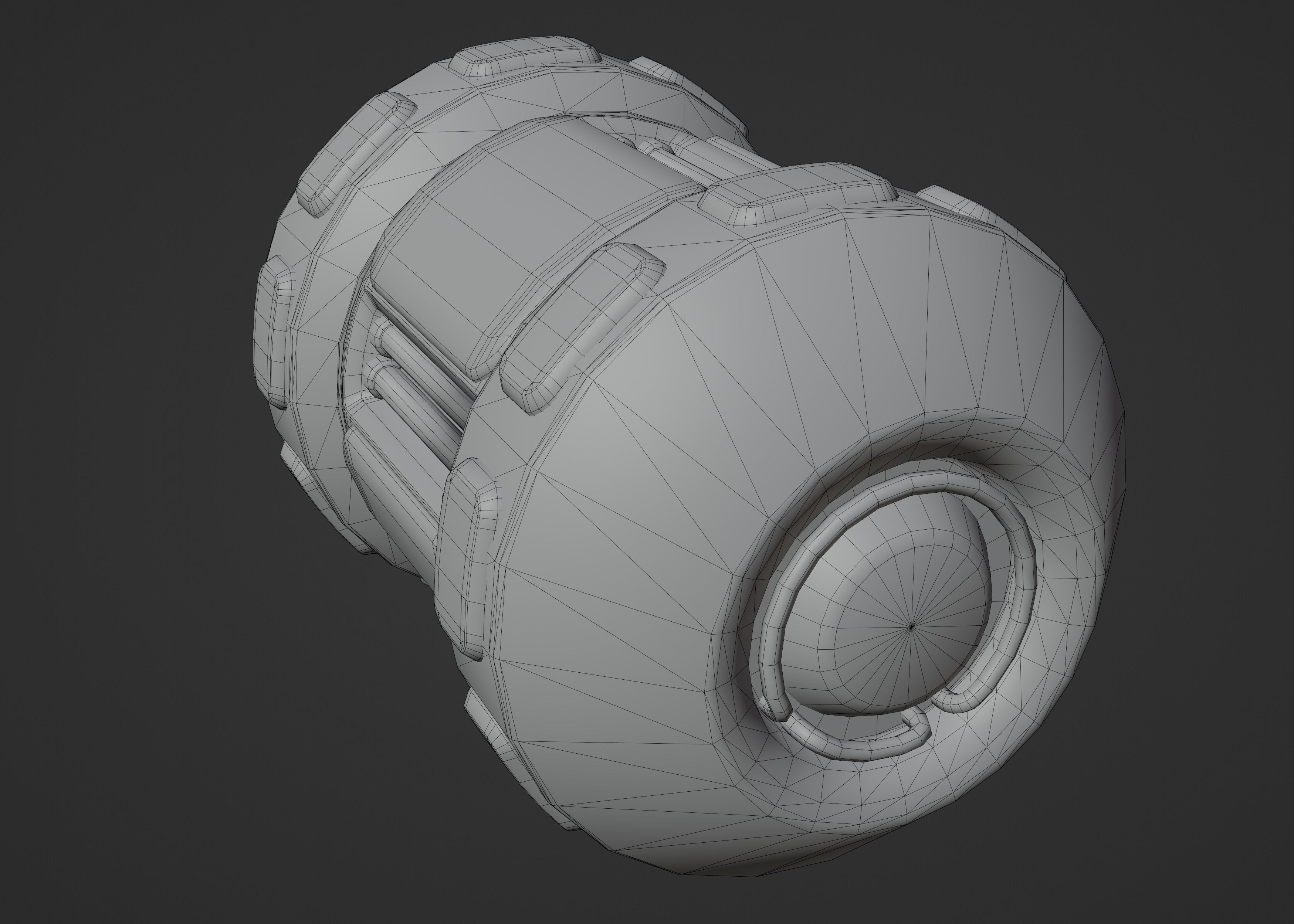 Cyberpunk FragGranade Low-poly 3D model_8